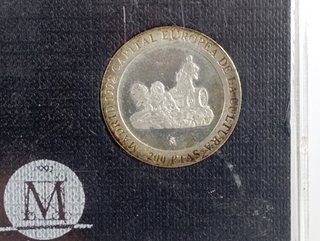 Estuche Moneda Plata 200 Pesetas Madrid 1992