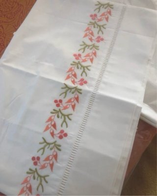 Conjunto Cama Finera Algodão Egípcio Bordado