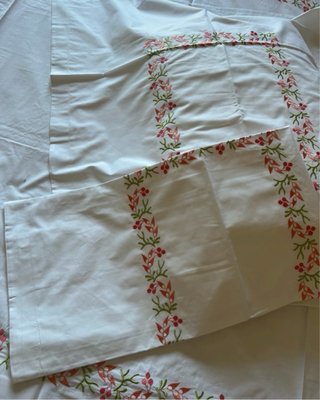 Conjunto Cama Finera Algodão Egípcio Bordado