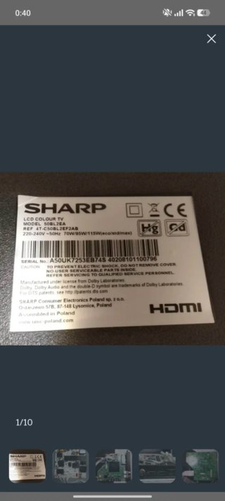 Despiece Sharp 50BL2EA