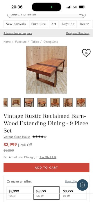 OFERTA!! Mesa de comedor de madera maciza