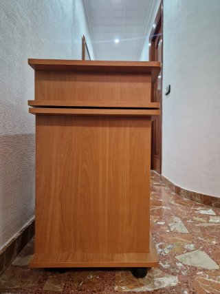 Mueble TV madera y cristal