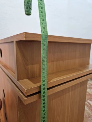 Mueble TV madera y cristal