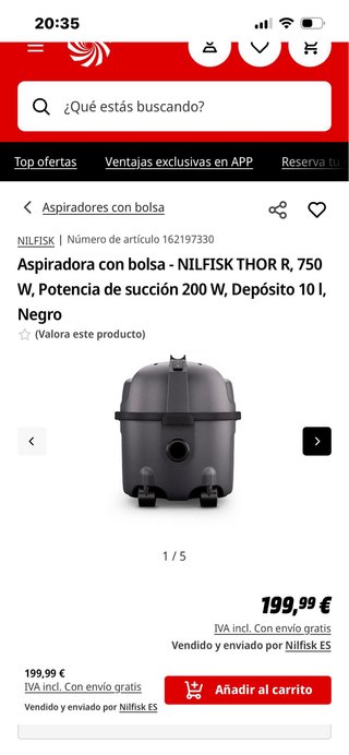 Aspirador Nilfisk Thor R