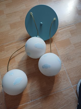 Lámpara Techo Infantil Nubes y Estrellas