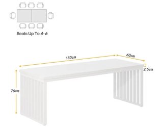Mesa Comedor Blanca 180cm