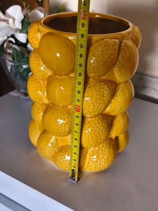 Jarrón Cerámica Diseño Limones , NUEVO
