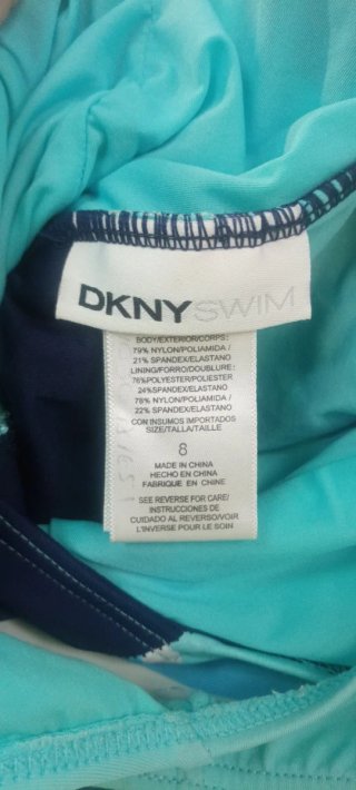 Bikini  marca DKNY  azul y turquesa talla S