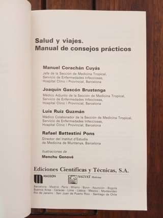 Salud y viajes, manual de consejos prácticos