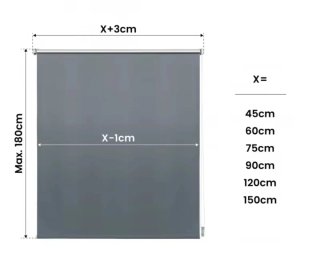 Estor opaco gris Easyfix