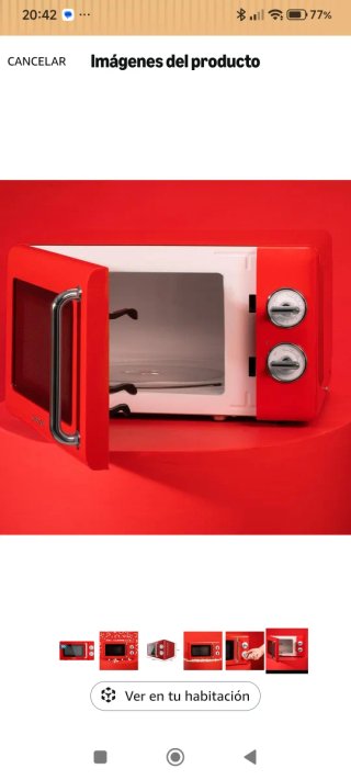 Microondas Cecotec Rojo Retro