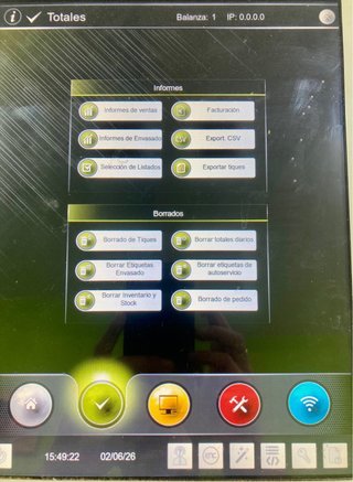 Báscula/Ordenador con Software de Gestión