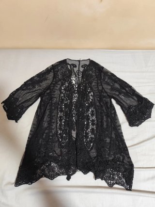 Blusa de hilo negra mujer talla única