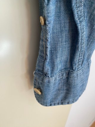 Camisa Abercrombie Cuello Mao Azul