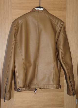 Chaqueta Biker Zara Camel Talla S