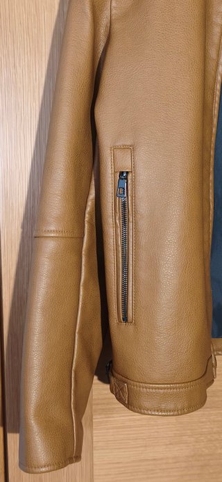 Chaqueta Biker Zara Camel Talla S