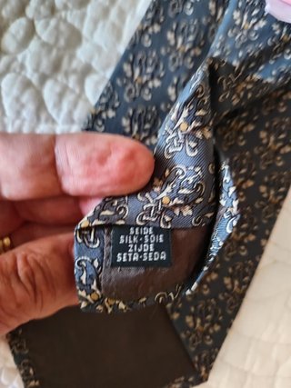Corbata caballero seda gris estampada