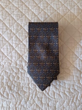 Corbata caballero seda gris estampada