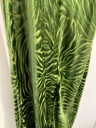 Vestido largo Zara verde terciopelo