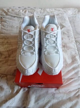 Zapatillas Nike Shox TL Plata y Blanco