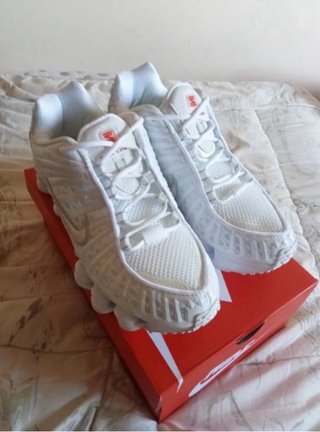Zapatillas Nike Shox TL Plata y Blanco