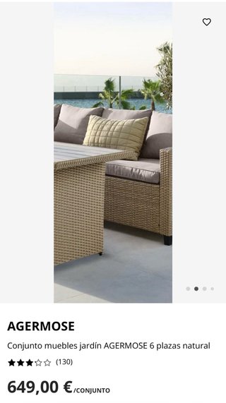 Conjunto Terraza y mesa JYSK Beige/Marrón