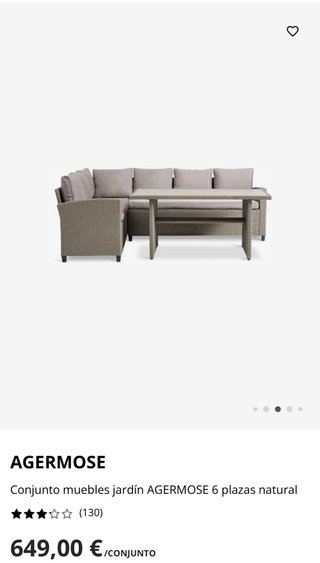 Conjunto Terraza y mesa JYSK Beige/Marrón