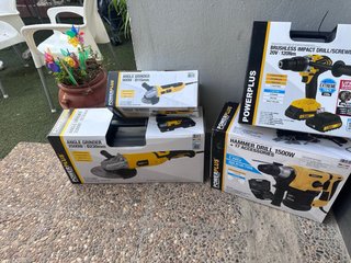 Lote Herramientas Powerplus: Taladro, Amoladora, R