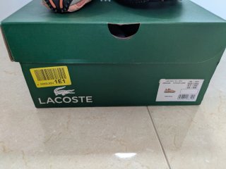 Zapatillas Lacoste Naranja y Plata