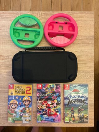 Nintendo Switch Gris + 3 Juegos + Accesorios