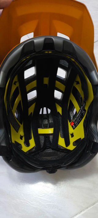 Casco Bicicleta Montaña Naranja MET Talla S