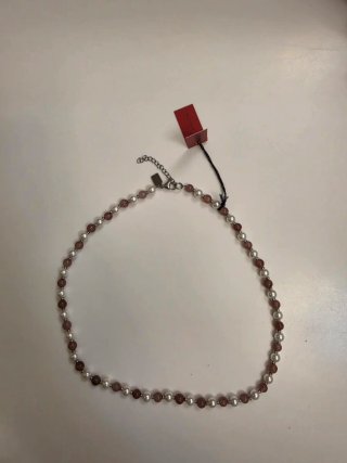 Collana Hugo Boss Uomo Perle Rosa Argento