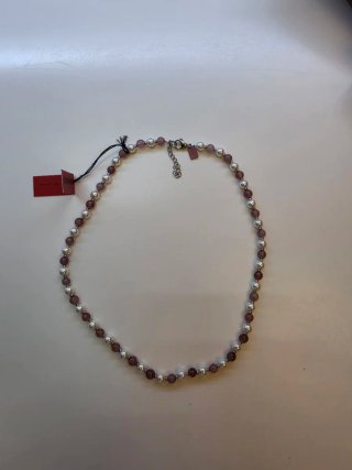 Collana Hugo Boss Uomo Perle Rosa Argento