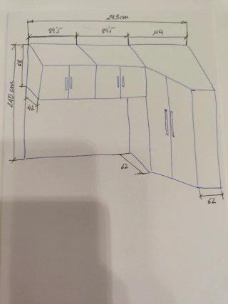 Armadio ponte in legno e bianco