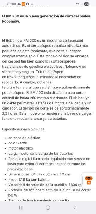 Robot tosaerba Robomow RM200 nuovo senza uso
