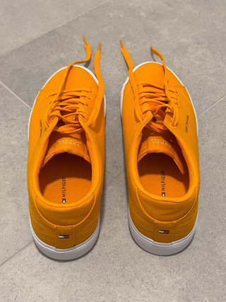 Scarpe uomo sneakers sportive Tommy Hilfiger arancio taglia 42 mai indossate