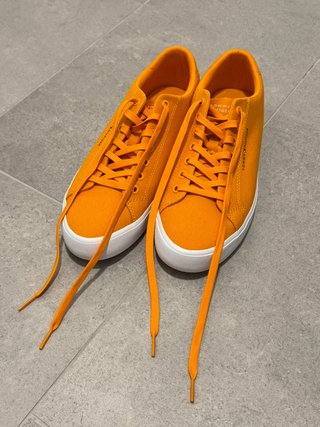 Scarpe uomo sneakers sportive Tommy Hilfiger arancio taglia 42 mai indossate