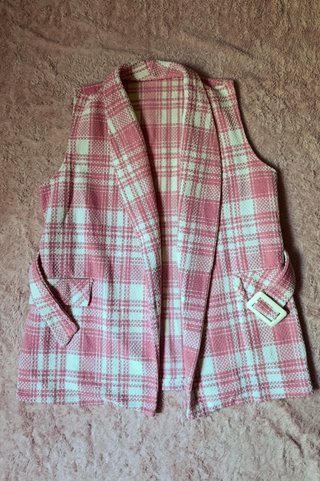 Blazer Sin Mangas Chaleco Tweed - Made in Italy