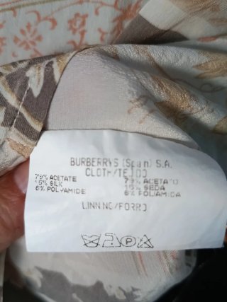 Camisa Burberrys Seda Estampada