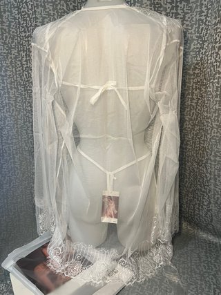 Conjunto Lencería Encaje Blanco Talla Única