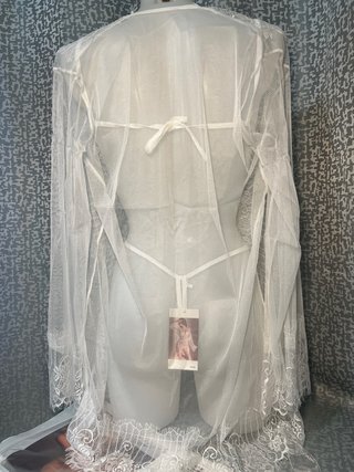 Conjunto Lencería Encaje Blanco Talla Única