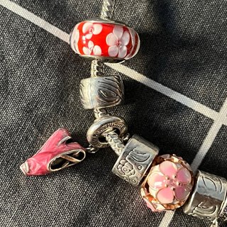 Pulsera charms rosa