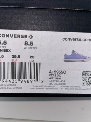 Zapatillas Converse Talla 39.5 Moradas