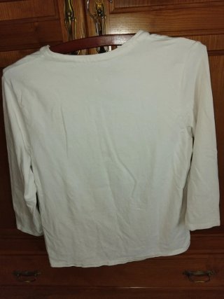 Camiseta blanca algodón Woman 3/4