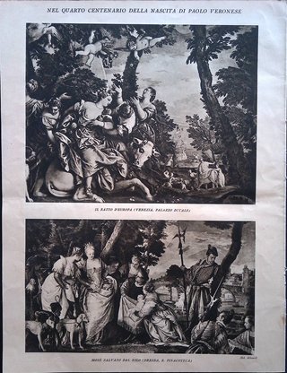 Stampa 1928 Paolo Veronese Nozze Cana
