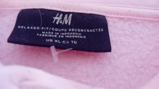 Sudadera rosa H&M algodón