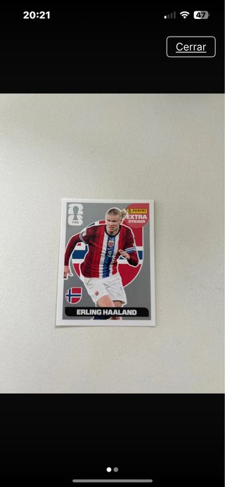 Cromos Haaland Extra Sticker Plata Mundial