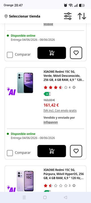 Xiaomi Redmi 15C 5G 256GB Verde/Púrpura