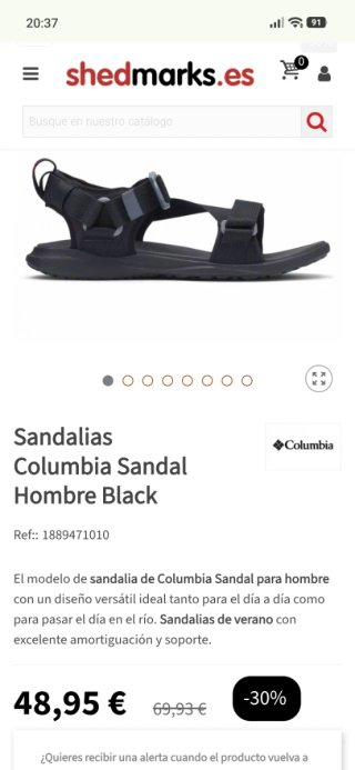 Sandalias Columbia Talla 48