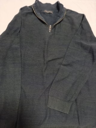 Jersey Primark Hombre Media Cremallera Verde Talla